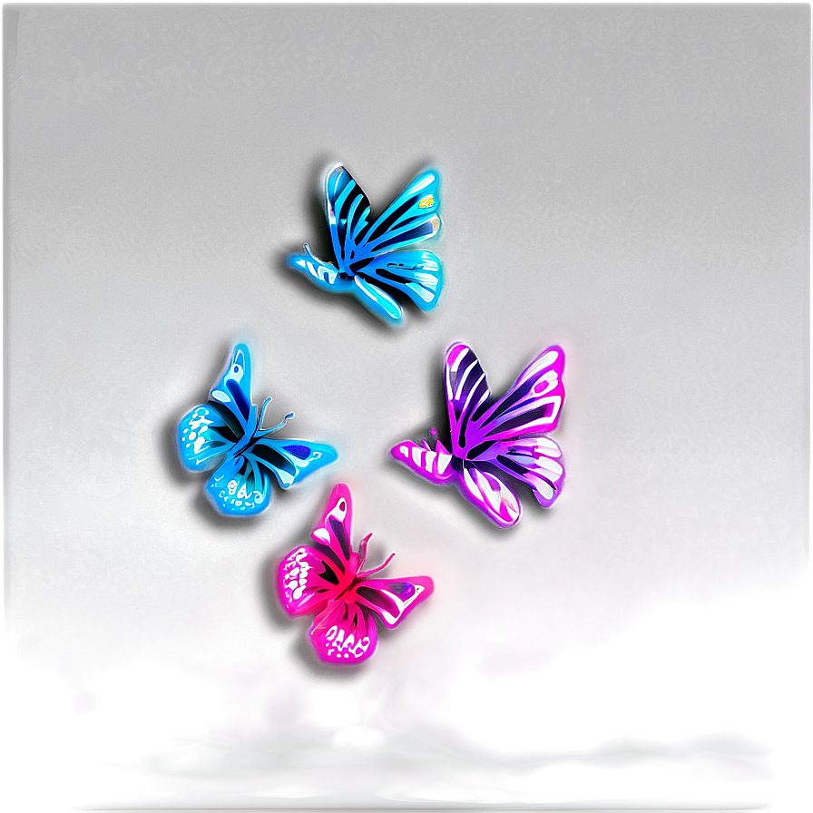 Neon Butterfly Fantasy Png Vhp49 PNG Image