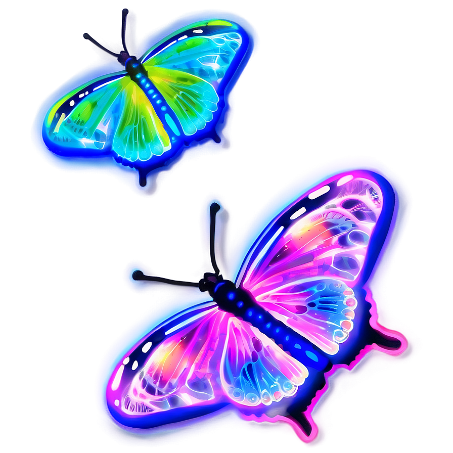 Neon Butterfly Picture Png Igm98 PNG Image