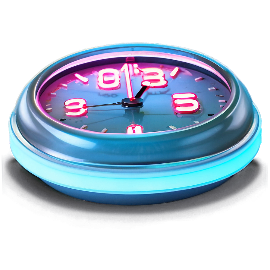 Neon Clock Cliparter Png 5 PNG Image