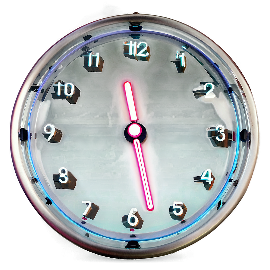 Neon Clock Cliparter Png 75 PNG Image