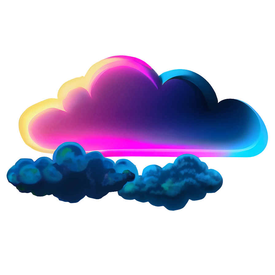 Neon Clouds Png 04292024 PNG Image