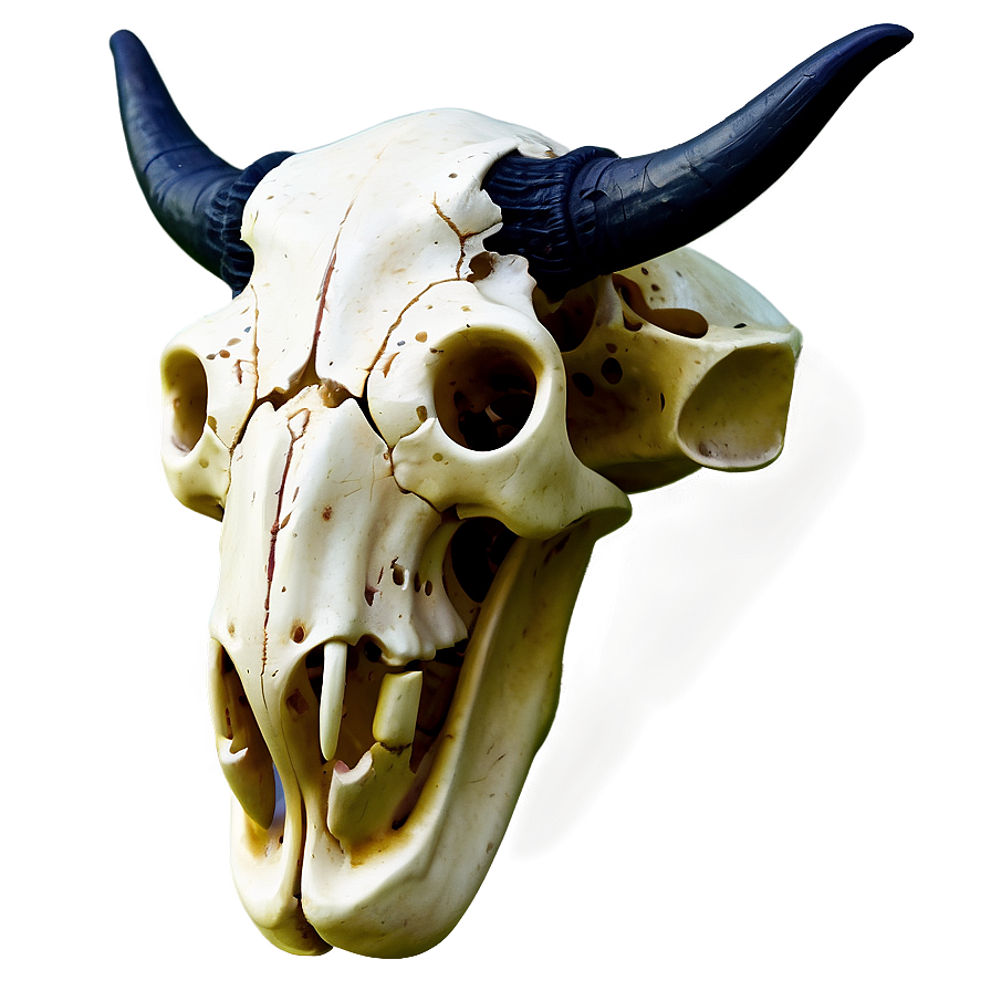 Neon Cow Skull Png Hww PNG Image