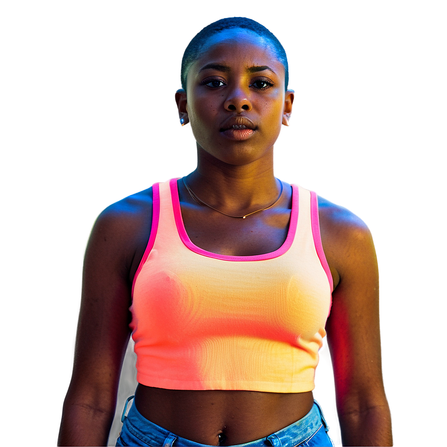 Neon Crop Top Png Amc23 PNG Image