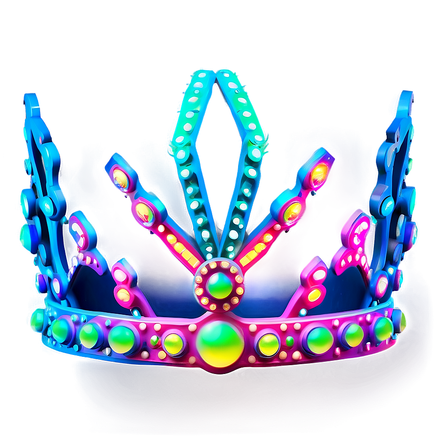 Neon Crown For Festivals Png Xjk76 PNG Image