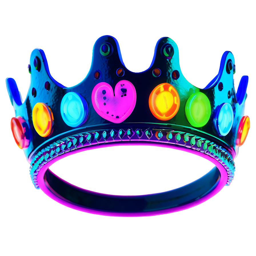 Neon Crown Render Png 6 PNG Image