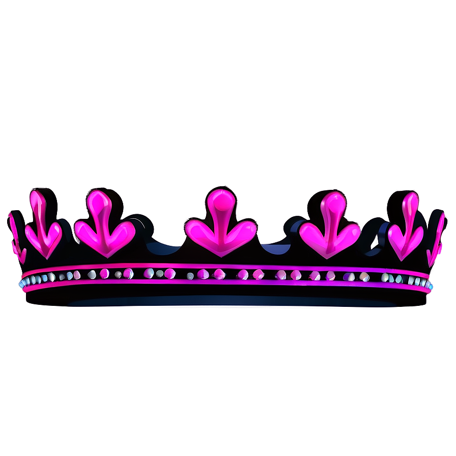 Neon Crown Silhouette Png 06272024 PNG Image