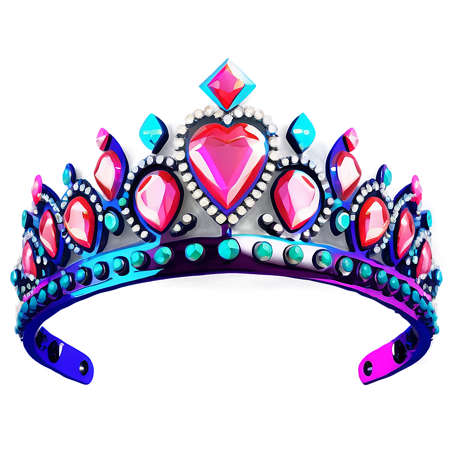 Neon Crown With Diamonds Png Ghx28 PNG Image