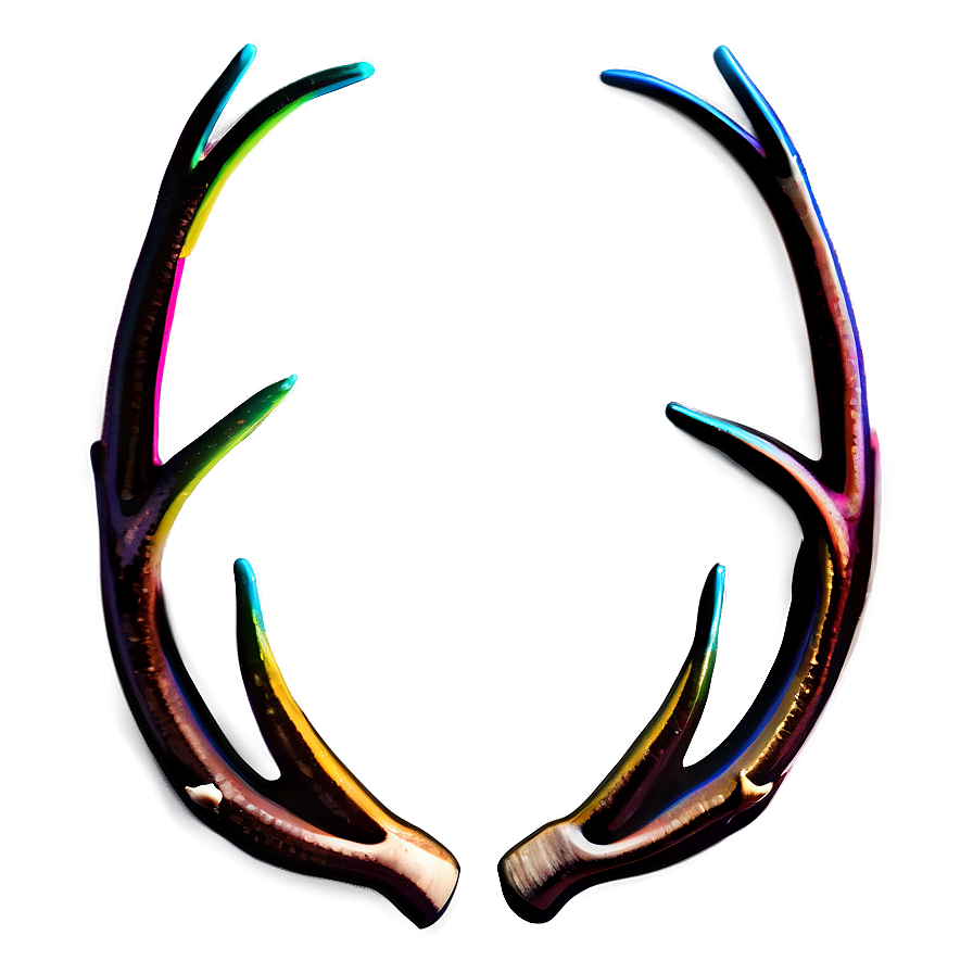 Neon Deer Antler Png 06122024 PNG Image