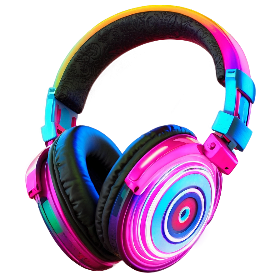 Neon Dj Headphones Png Klw PNG Image