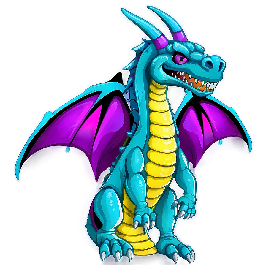 Neon Dragon Clipart Png 06282024 PNG Image