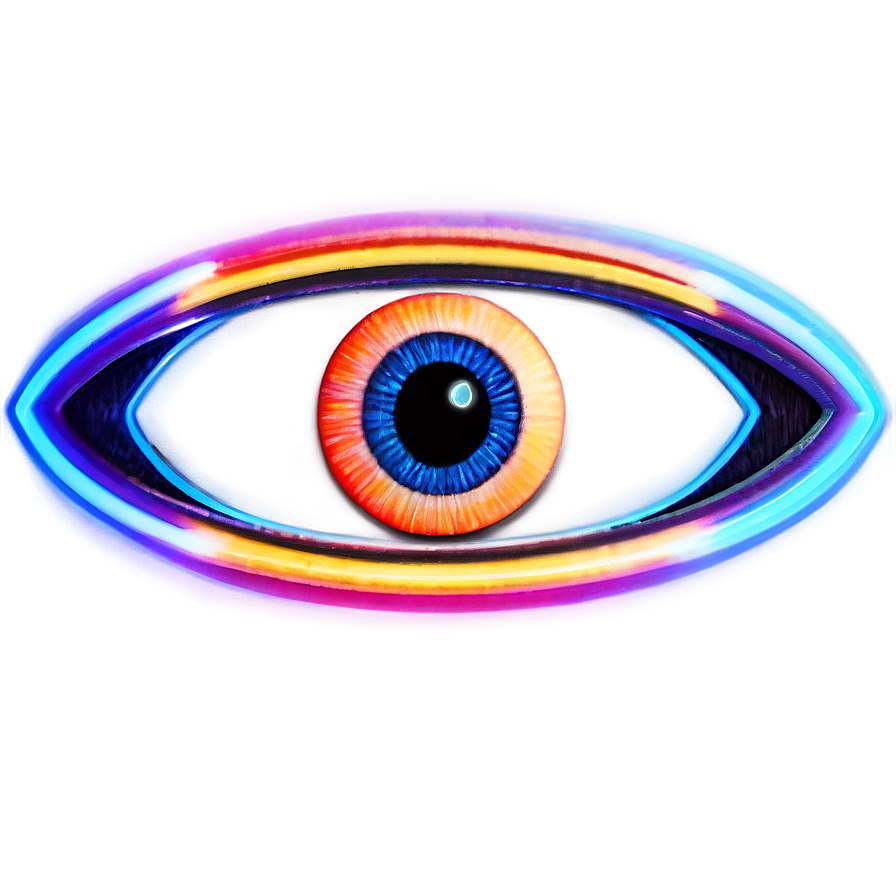 Neon Eye Sign Png Yuv54 PNG Image