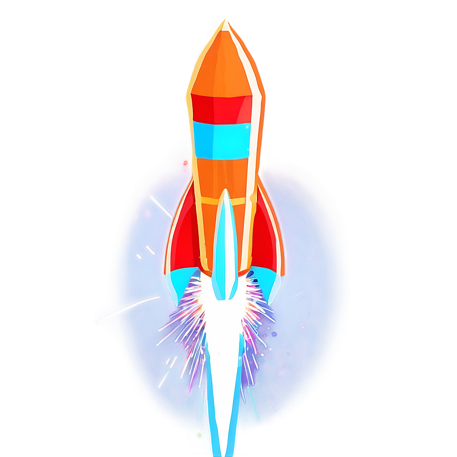 Neon Firework Rocket Png Sph94 PNG Image