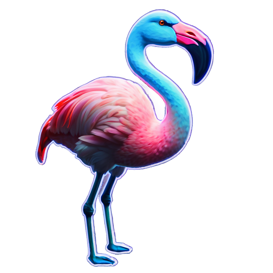 Neon Flamingo Light Png Kdl PNG Image