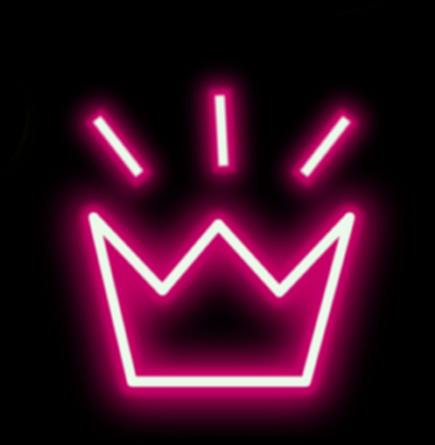 Neon Glow Crown Symbol PNG Image