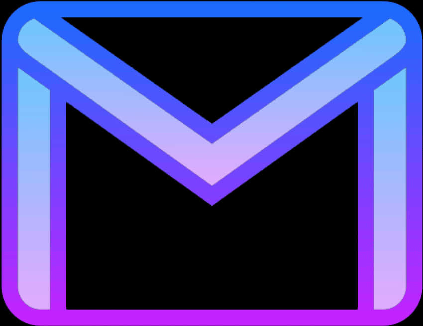 Neon Glow Gmail Logo PNG Image