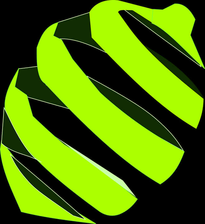 Neon_ Green_ Abstract_ Forms PNG Image