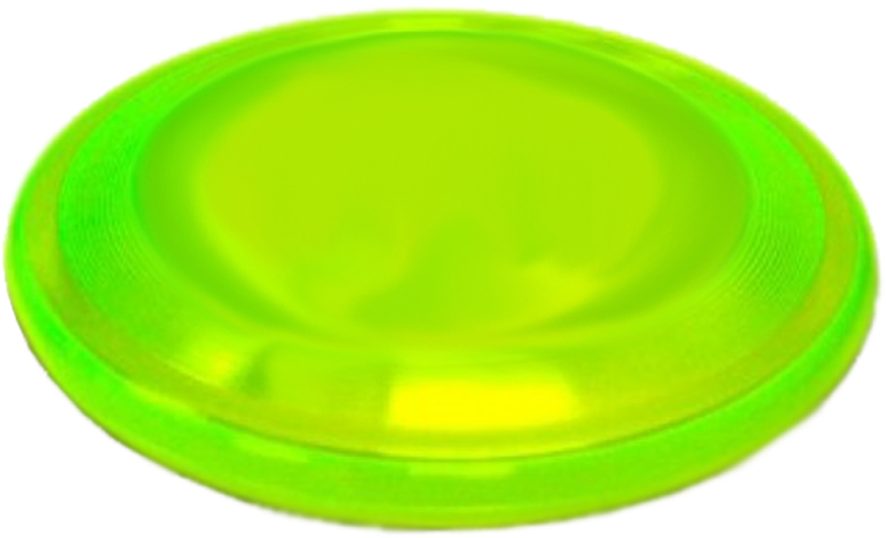 Neon Green Frisbee Disc PNG Image