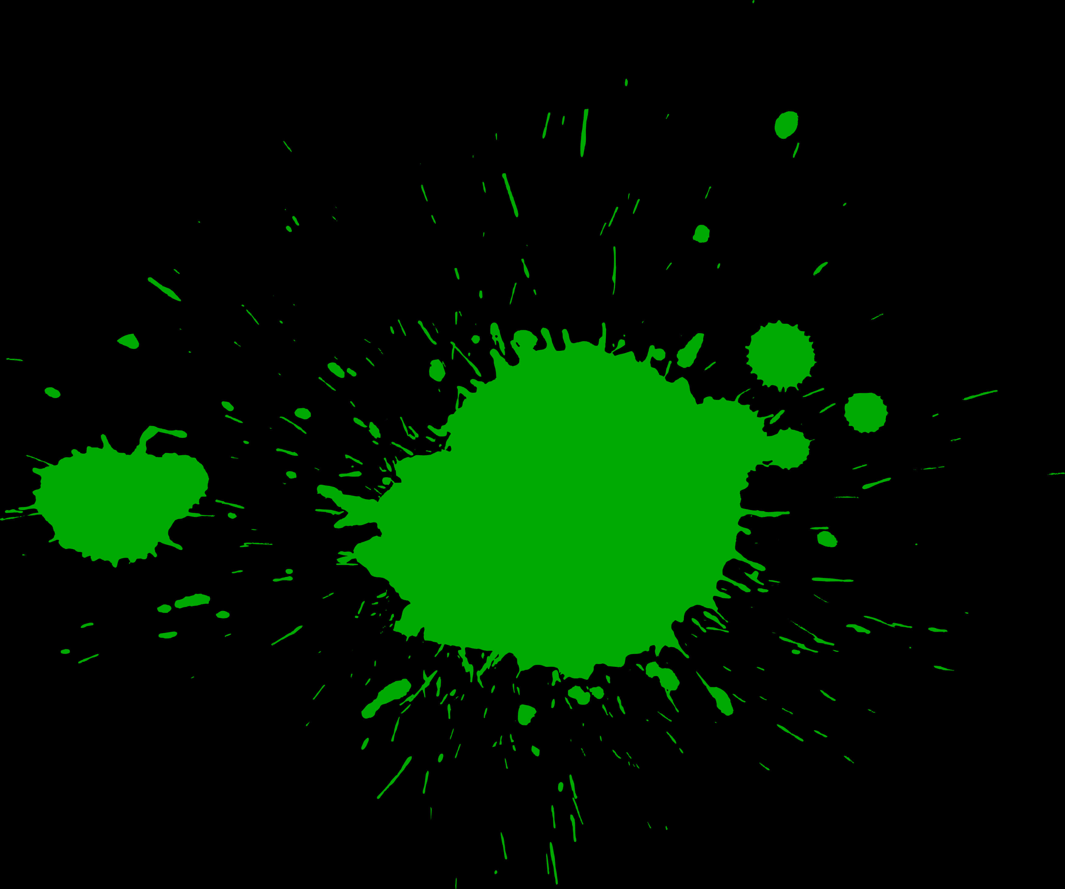 Neon Green Paint Splatter PNG Image