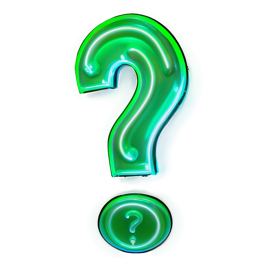 Neon Green Riddler Question Mark Png 36 PNG Image