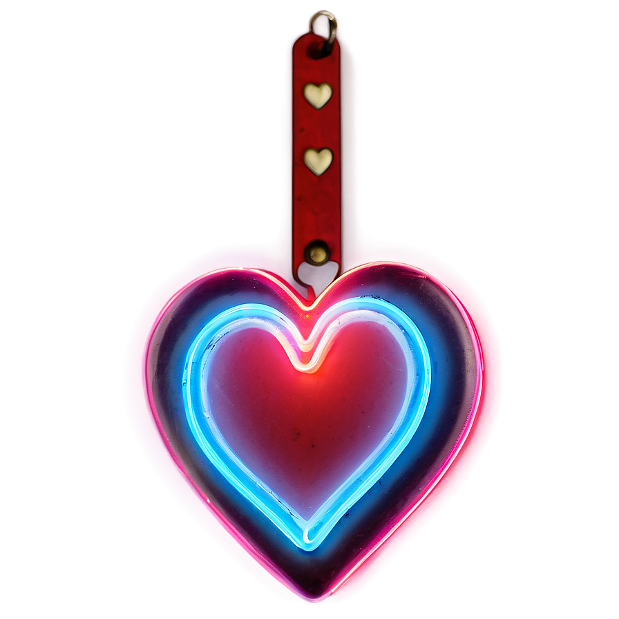 Neon Heart Decoration Png 84 PNG Image