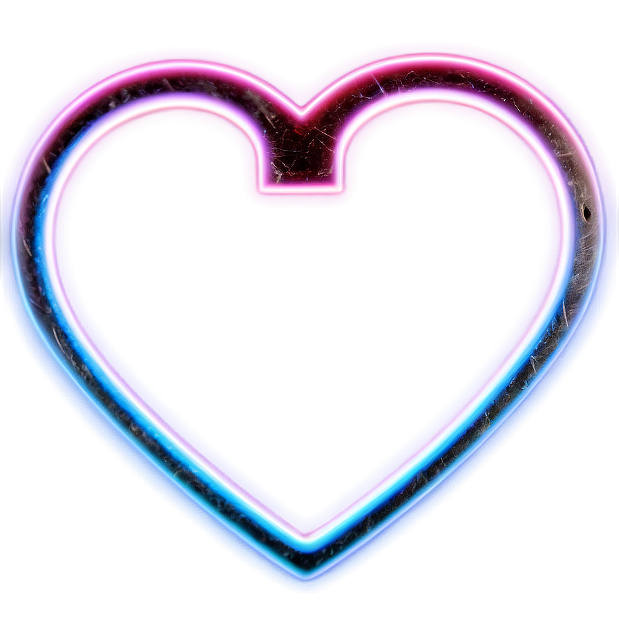 Neon Heart Frame Png 06122024 PNG Image