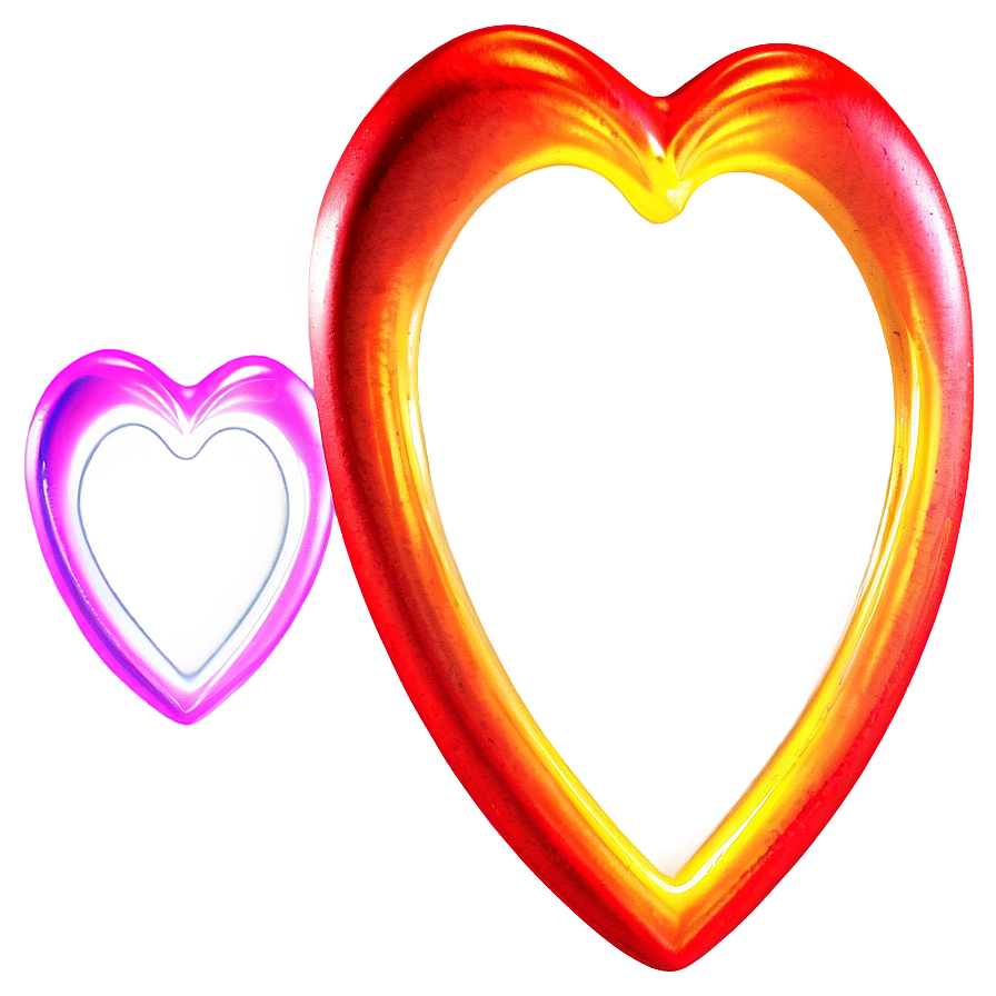 Neon Heart Frame Png 35 PNG Image