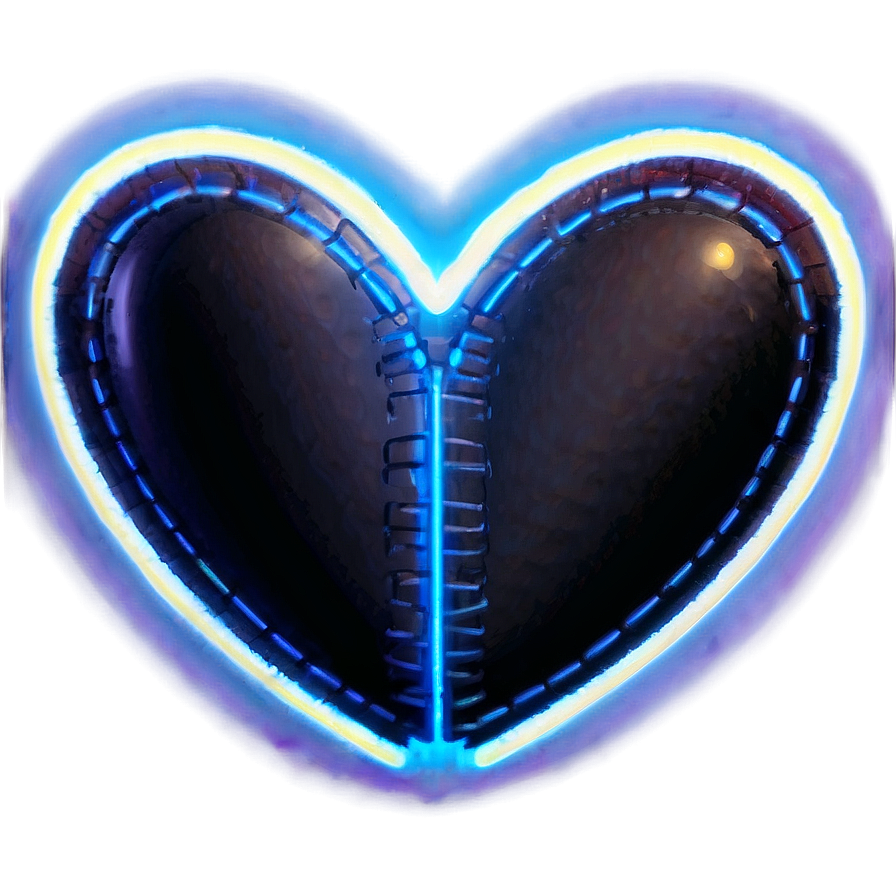 Neon Heart Glow Png Iav77 PNG Image