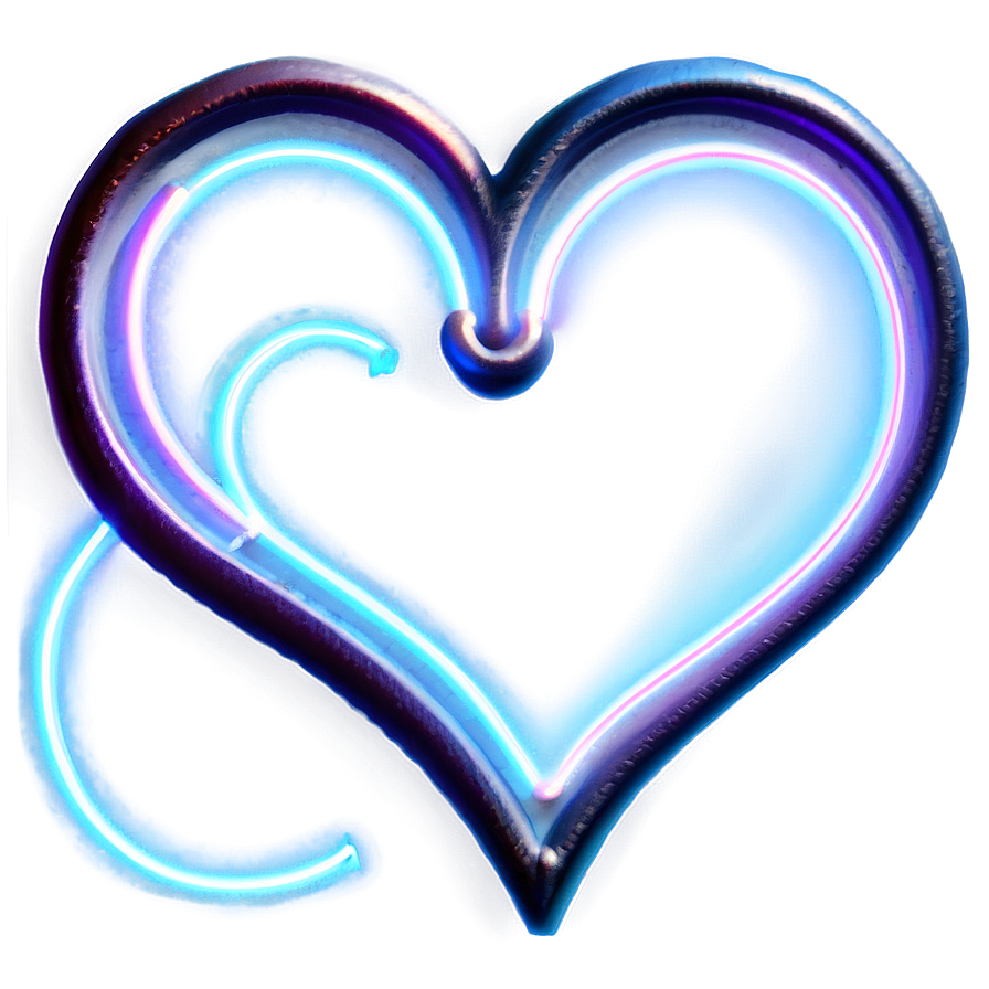 Neon Heart Light Png 06122024 PNG Image