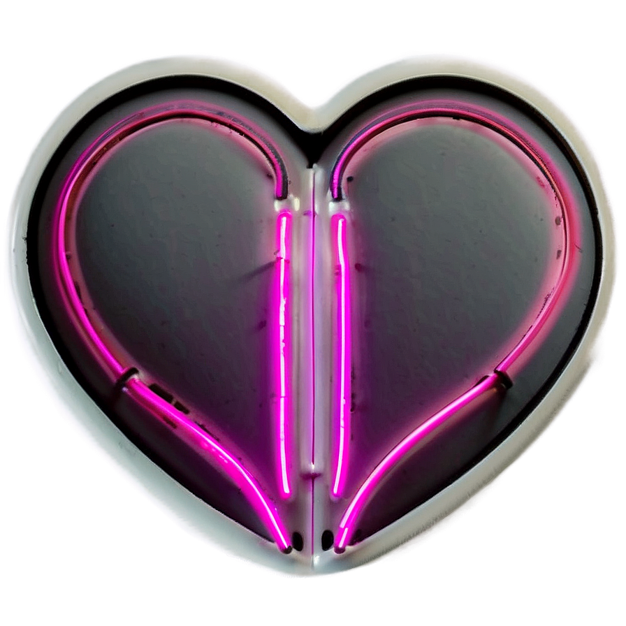 Neon Heart Light Png 06122024 PNG Image