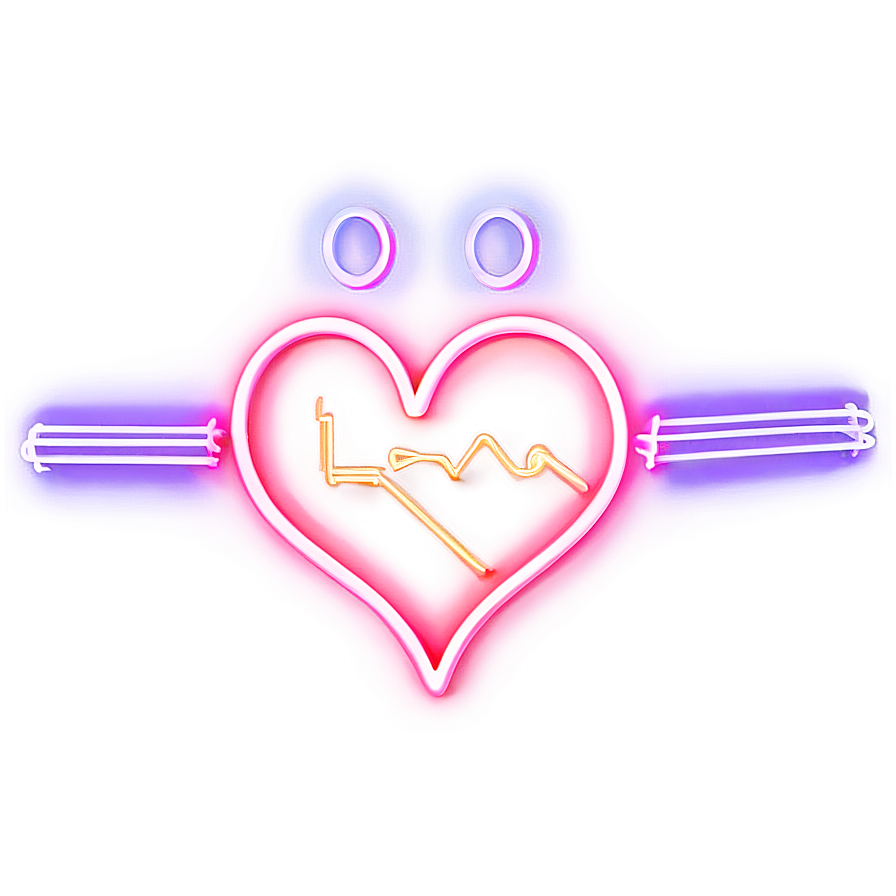 Neon Heart Outline Png 94 PNG Image