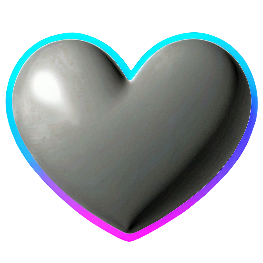 Neon Heart Outline Png Qix8 PNG Image