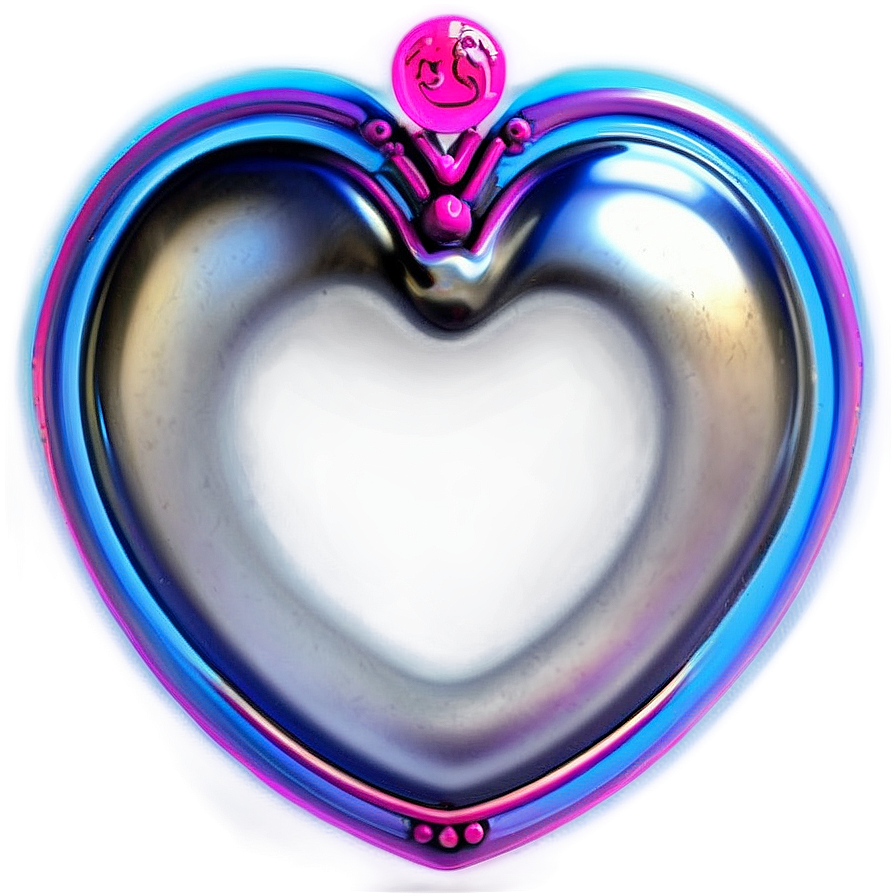 Neon Heart Overlay Png Rwo70 PNG Image