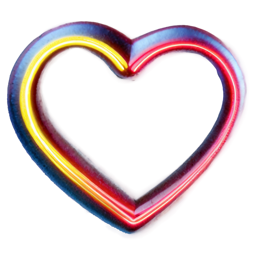 Neon Heart Png Afm6 PNG Image