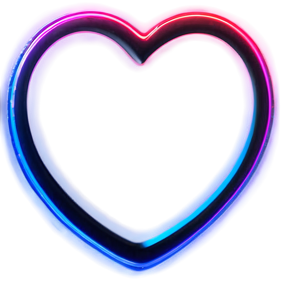 Neon Heart Silhouette Png Yjm89 PNG Image