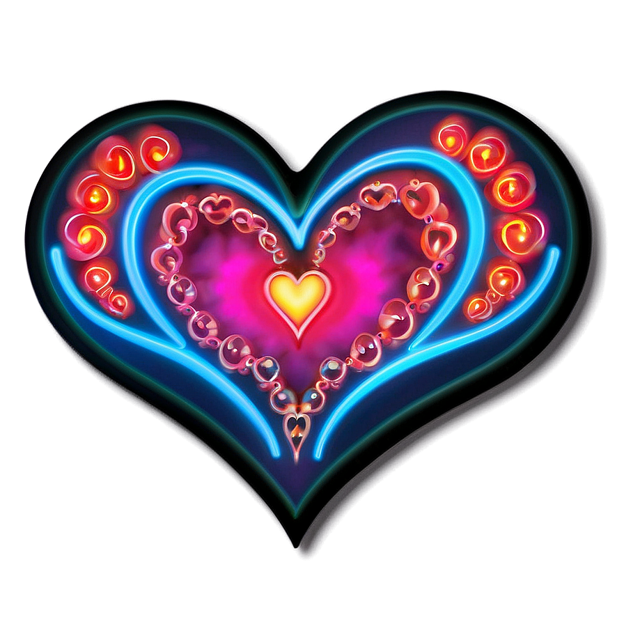 Neon Heart Tattoo Png 06122024 PNG Image