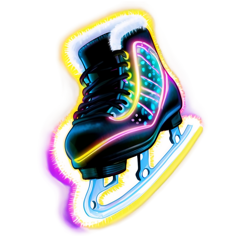 Neon Ice Skates Png 06122024 PNG Image