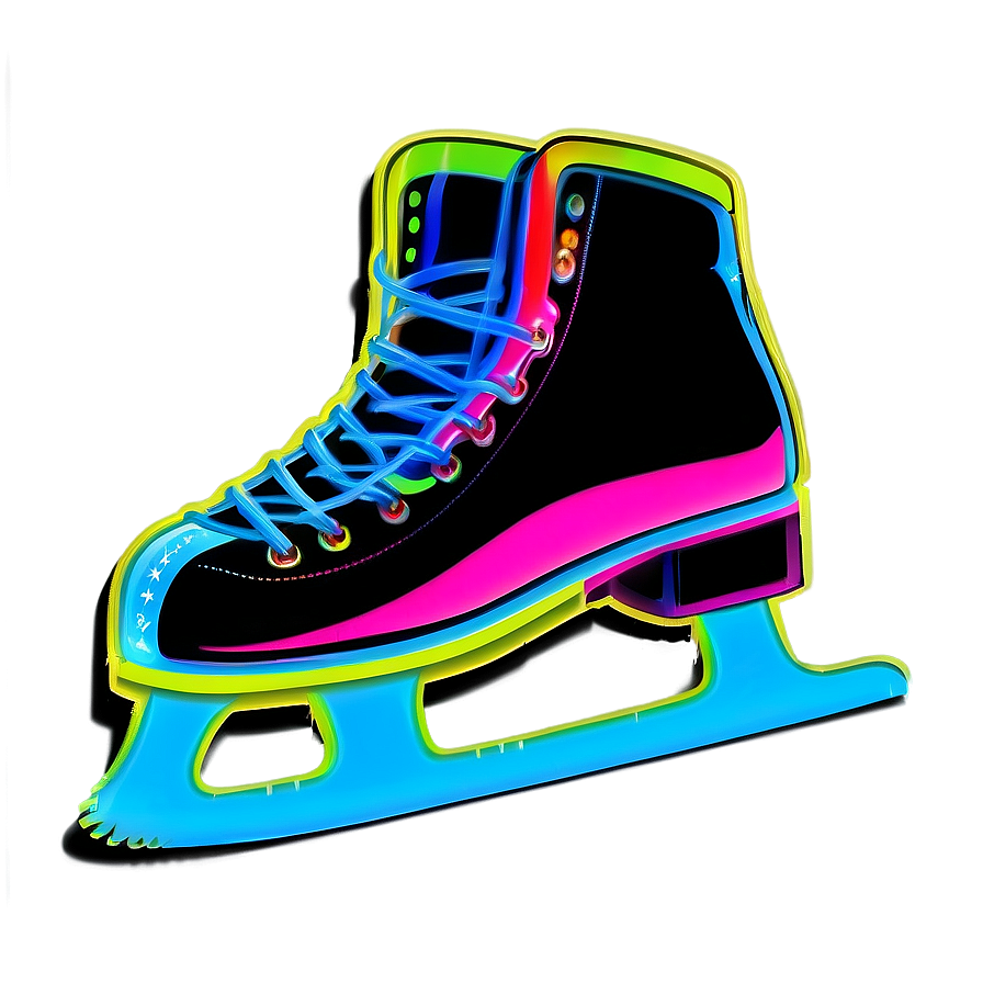 Neon Ice Skates Png 40 PNG Image