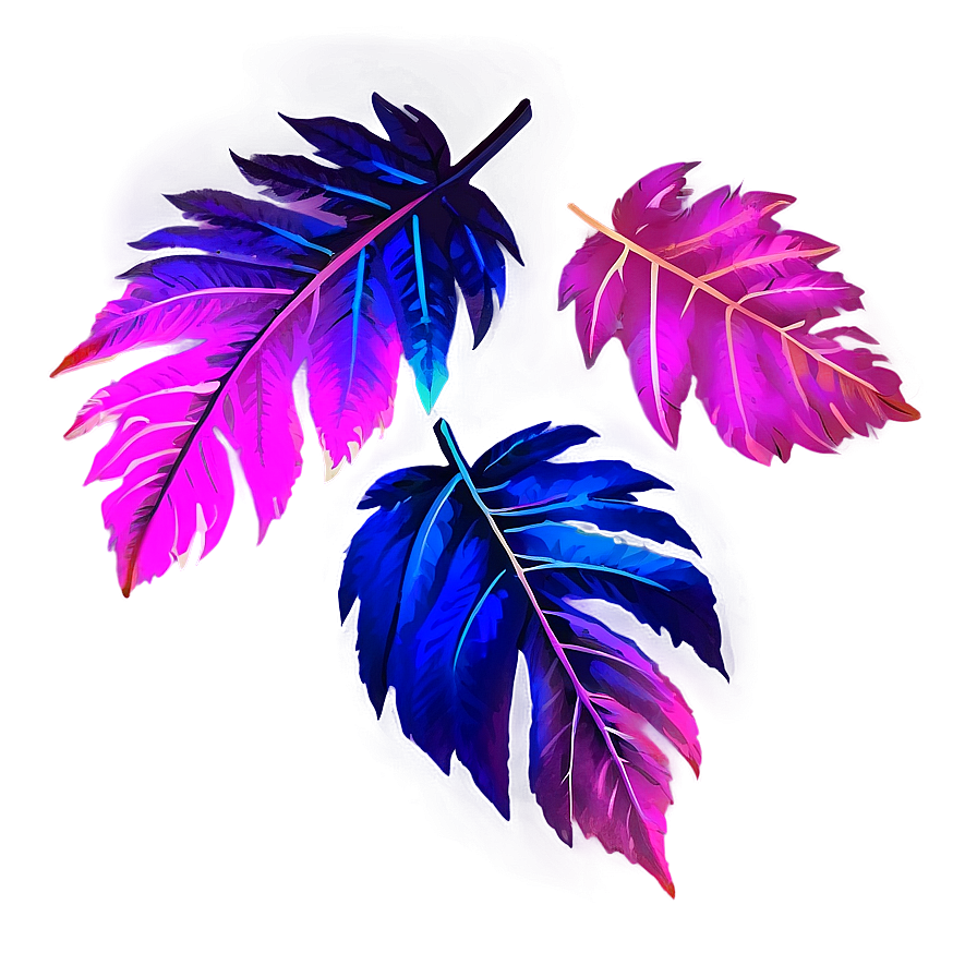 Neon Leaves Png Bjj PNG Image