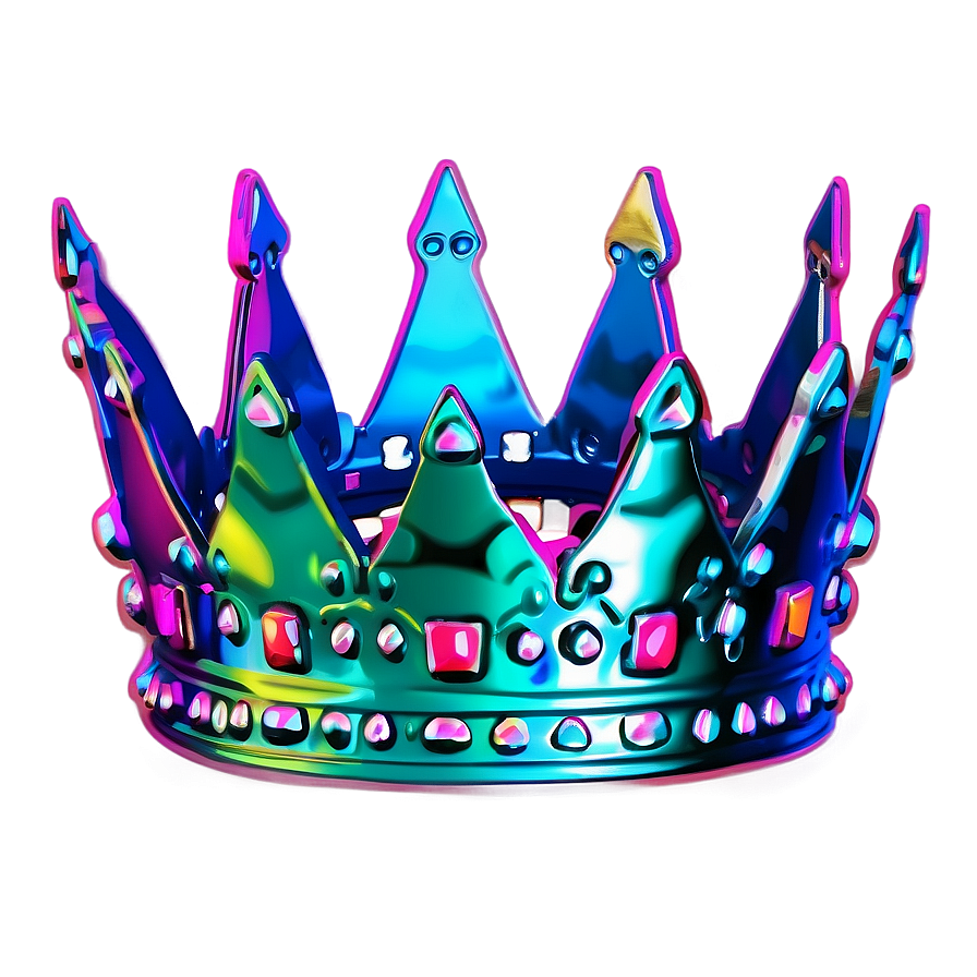 Neon Light Crown Art Png Dpp4 PNG Image