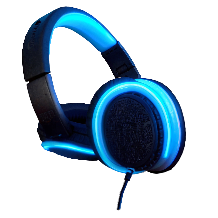 Neon Light Headphones Png 05042024 PNG Image