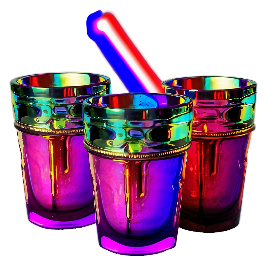 Neon Light Shot Glass Png Yxj PNG Image