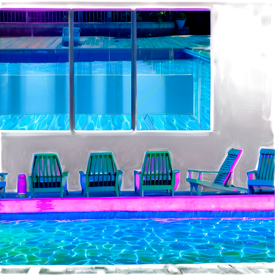 Neon Lit Swimming Pool Png Vsp99 PNG Image