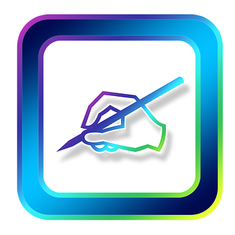 Neon Outline Drawing App Icon PNG Image