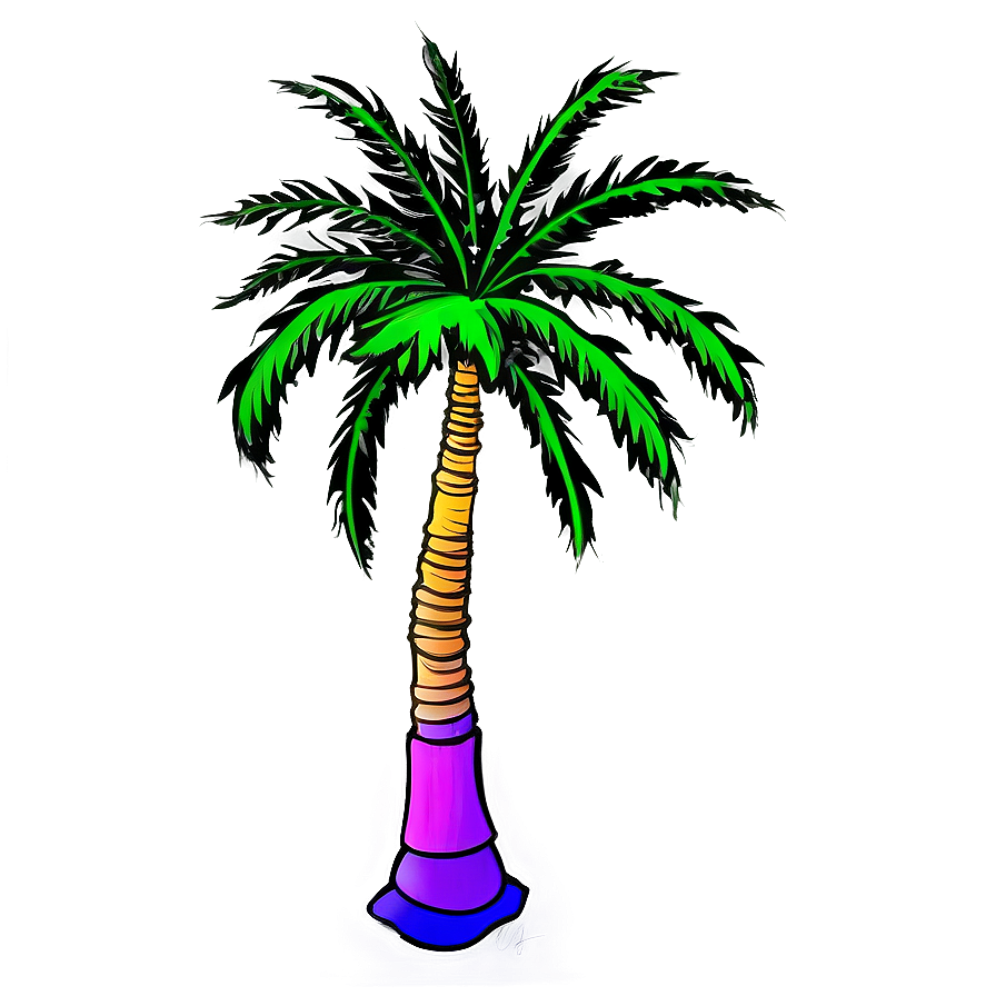 Neon Palm Tree Png 38 PNG Image