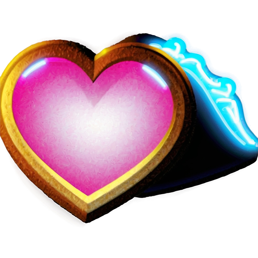 Neon Pink Heart Drawing Png Qbi PNG Image