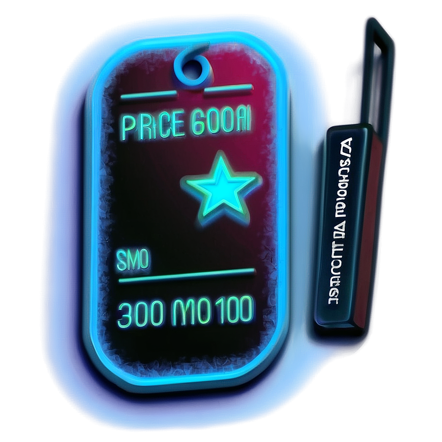 Neon Price Tag Effect Png Moa PNG Image