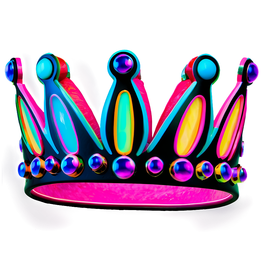 Neon Queen Crown Png 80 PNG Image