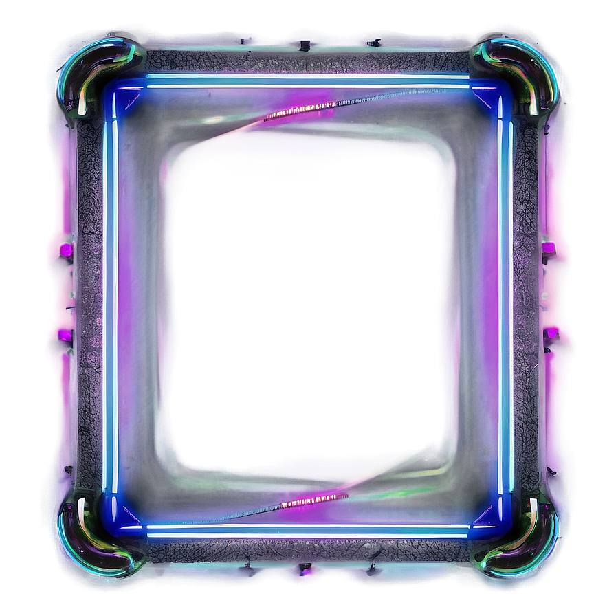 Neon Rectangle Art Png Fom50 PNG Image