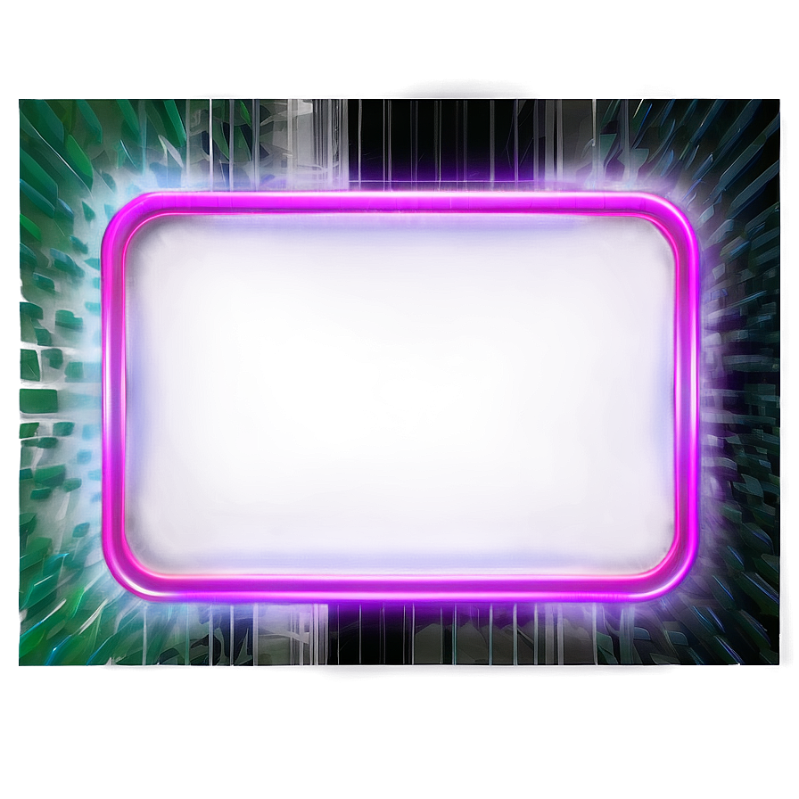 Neon Rectangle Banner Png Ipl PNG Image