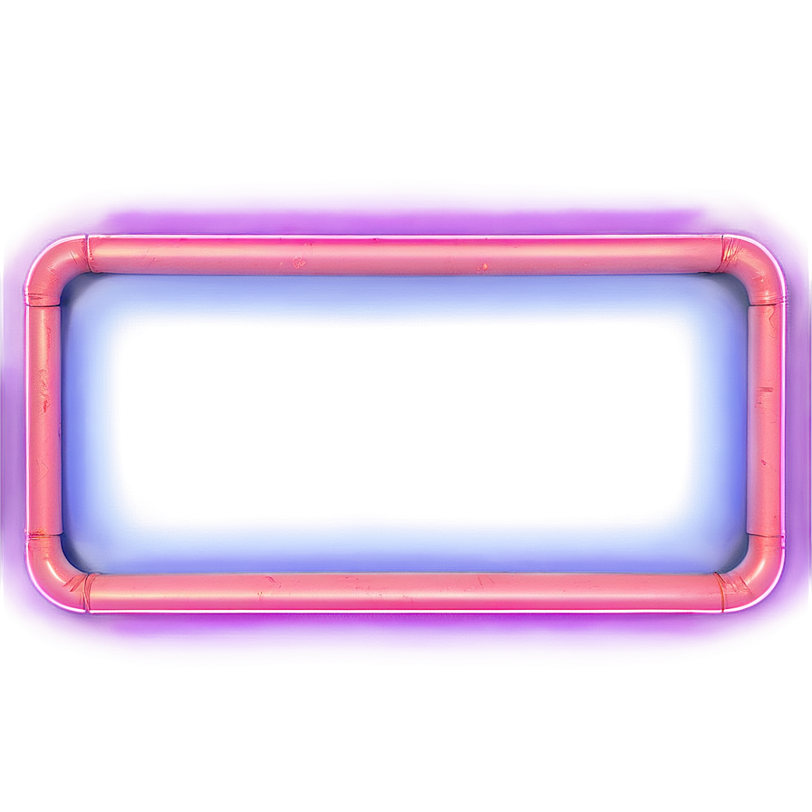 Neon Rectangle Border Png Gij61 PNG Image